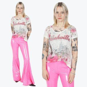 Y2K Nashville Rhinestones Guitar Cute Country Music Top